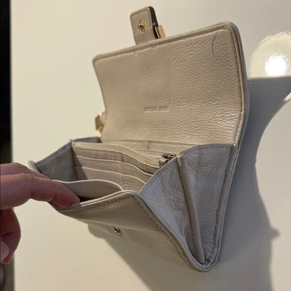 Michael Kors Beige Leather Wallet with Buckle - Picture 15 of 16